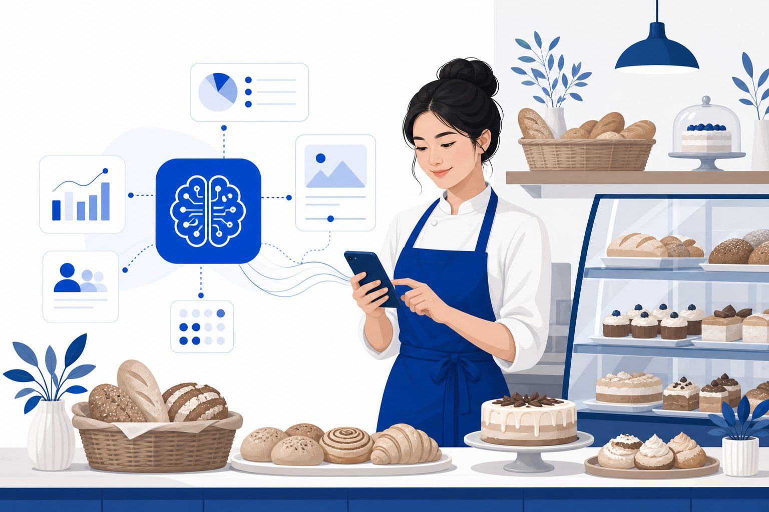 Thai home baker managing pre-orders and custom cake orders with Suriya